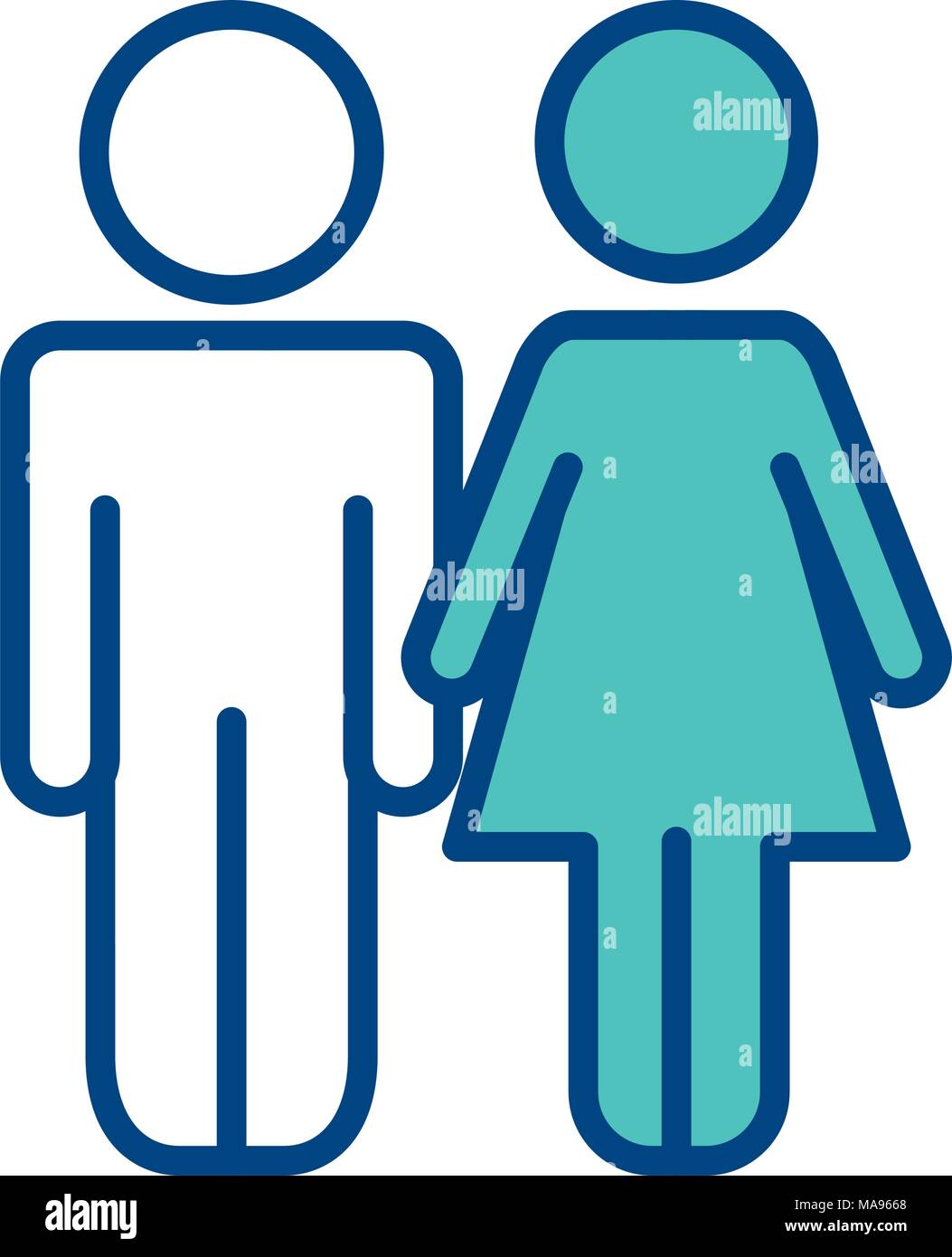 Menschen paar Beziehung zusammen Piktogramm Alamy