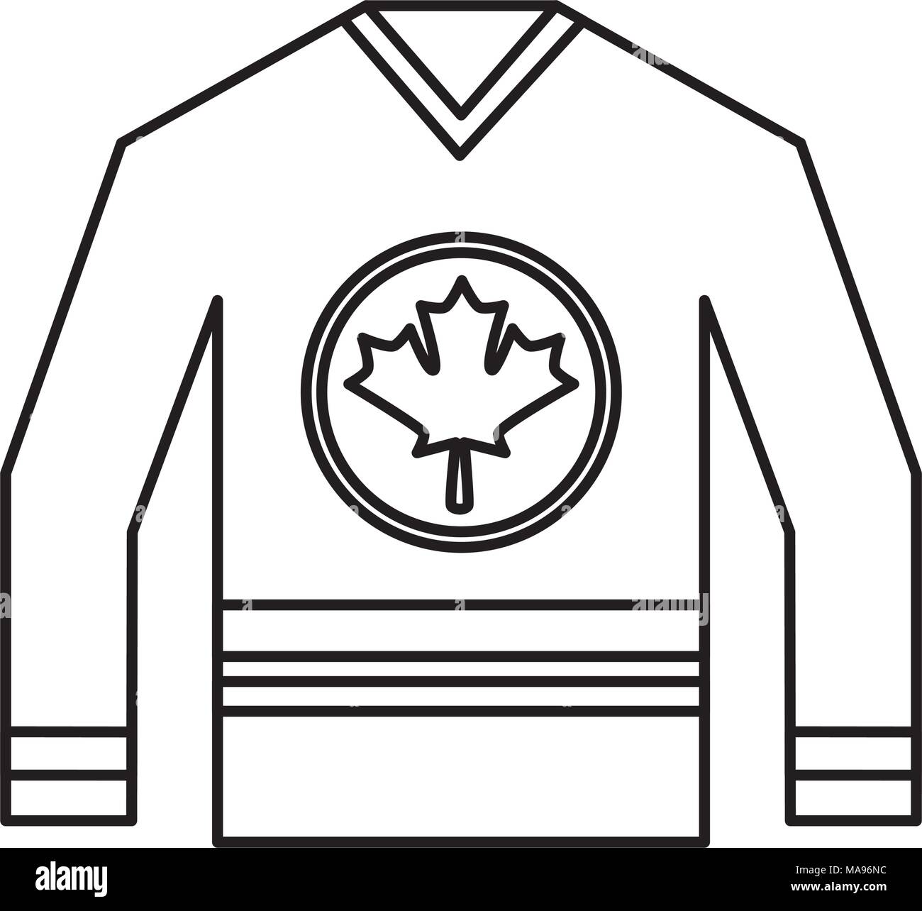 Kanadische jersey Hockey Sport nationale Stock Vektor