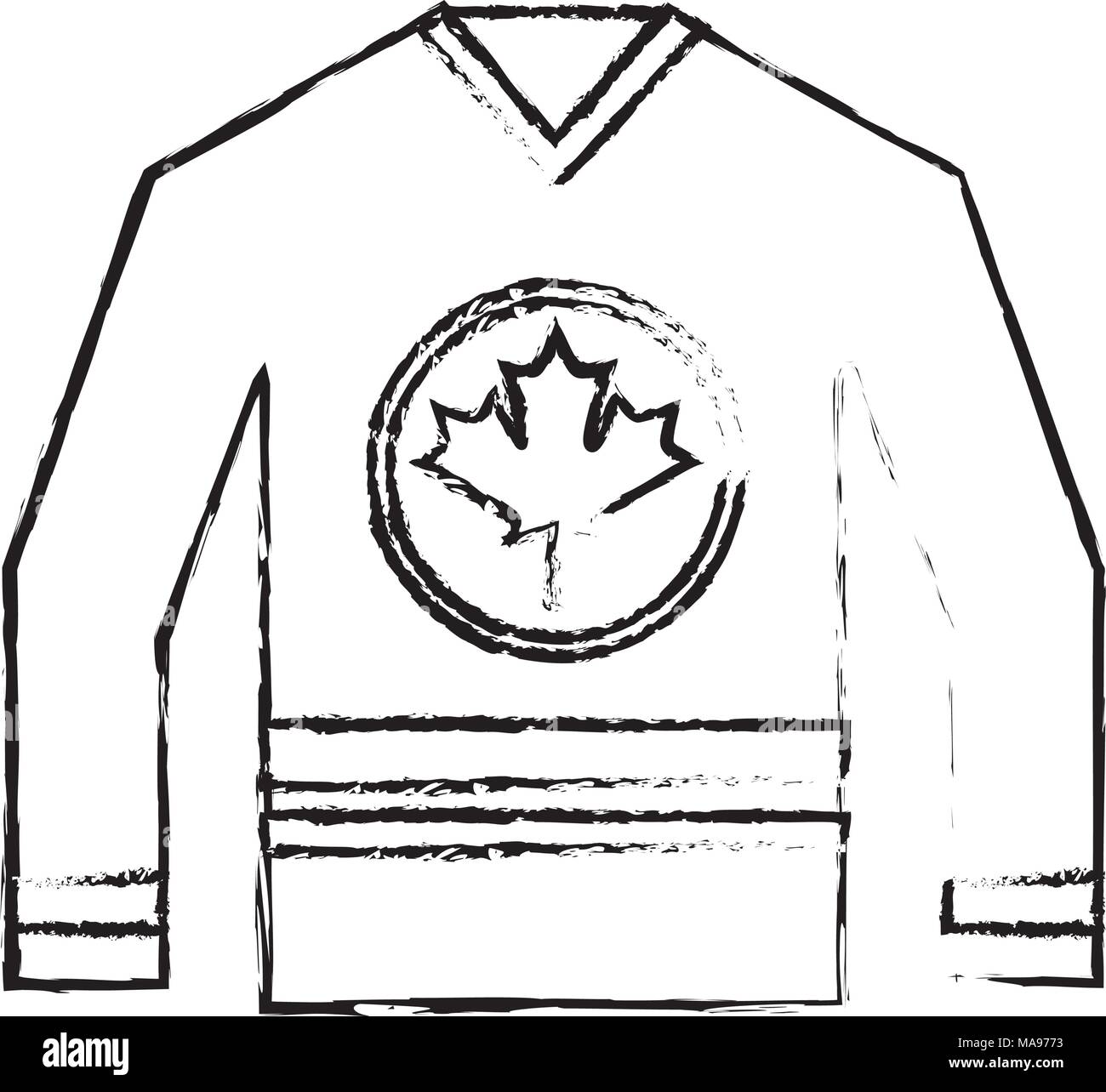 Kanadische jersey Hockey Sport nationale Stock Vektor