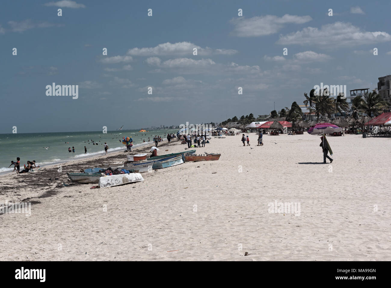 Der Strand von Chiapas im Norden von Merida, Yucatan, Mexiko Stockfoto