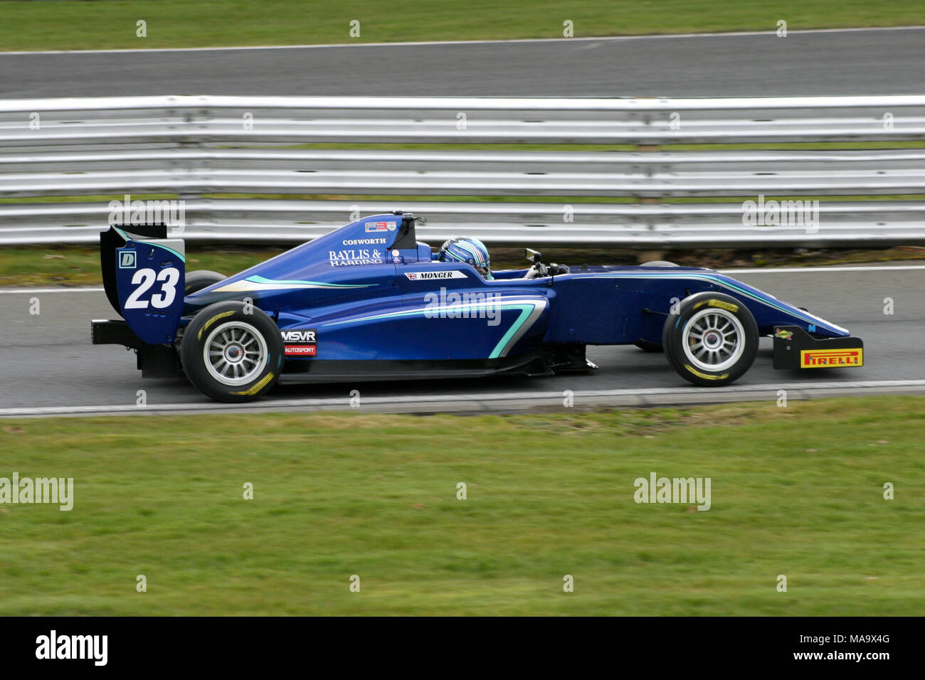 Cheshire, Großbritannien, 31. März 2018. 18-jährige Billy Monger racing in Oulton Park, zum ersten Mal seit dem Unfall in können Sie überprüfen, welche Tastaturmatrix er seine Beine verloren. Credit: Ian Simpson/Alamy leben Nachrichten Stockfoto