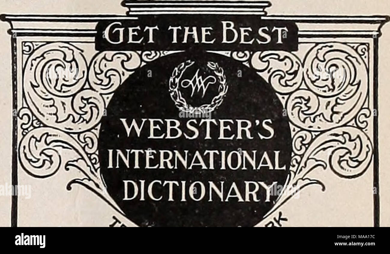 . Die östliche poultryman. Englisch^o^^B^^^ Geographie Biographie Fiction, etc. 25.000 neue Wörter, E.tc. Neue ortsverzeichnis der Welt mit über 25.000 Einträge auf der letzten Volkszählung. Neue biographische Wörterbuch - Über 10.000 Namen von Personen festgestellt, Geburt, Tod, etc. Bearbeitet von W.T. HARRIS, Ph.D., LL.D., United States Kommissar für Bildung. Neue Platten. Reich Bindungen. 2380 Quarto Seiten. S 000 Illustrationen. Sollte in ELvery Heim, Schule und Büro auch ColSegiate Websters Wörterbuch mit 1100 Seiten. 1400 Abbildungen. Größe: 7 Xiox-telefonabrechnung 2^. Ein spezielles dünnes Papier Auflage Gedruckt von der gleichen Platten Stockfoto