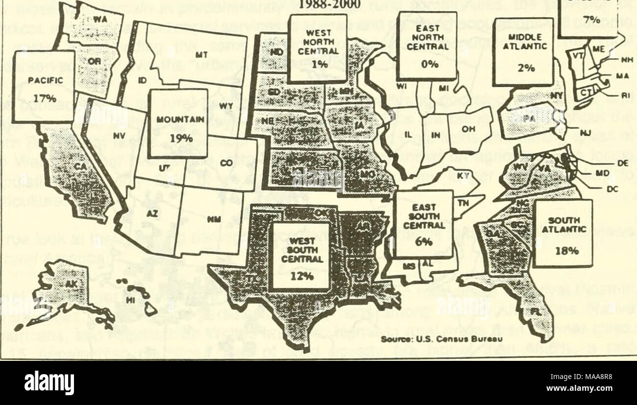 . Die wirtschaftliche Situation der US-Landwirtschaft und ländliche Amerika (Sekretärin Mike Espy): Anhörung vor dem Ausschuss für Landwirtschaft, Repräsentantenhaus, Hundert Dritten Kongress, erste Sitzung, 3. Februar 1993. Karte 2 Prozent der Kinder unter 18 Jahren in Armut, 1990 Stockfoto