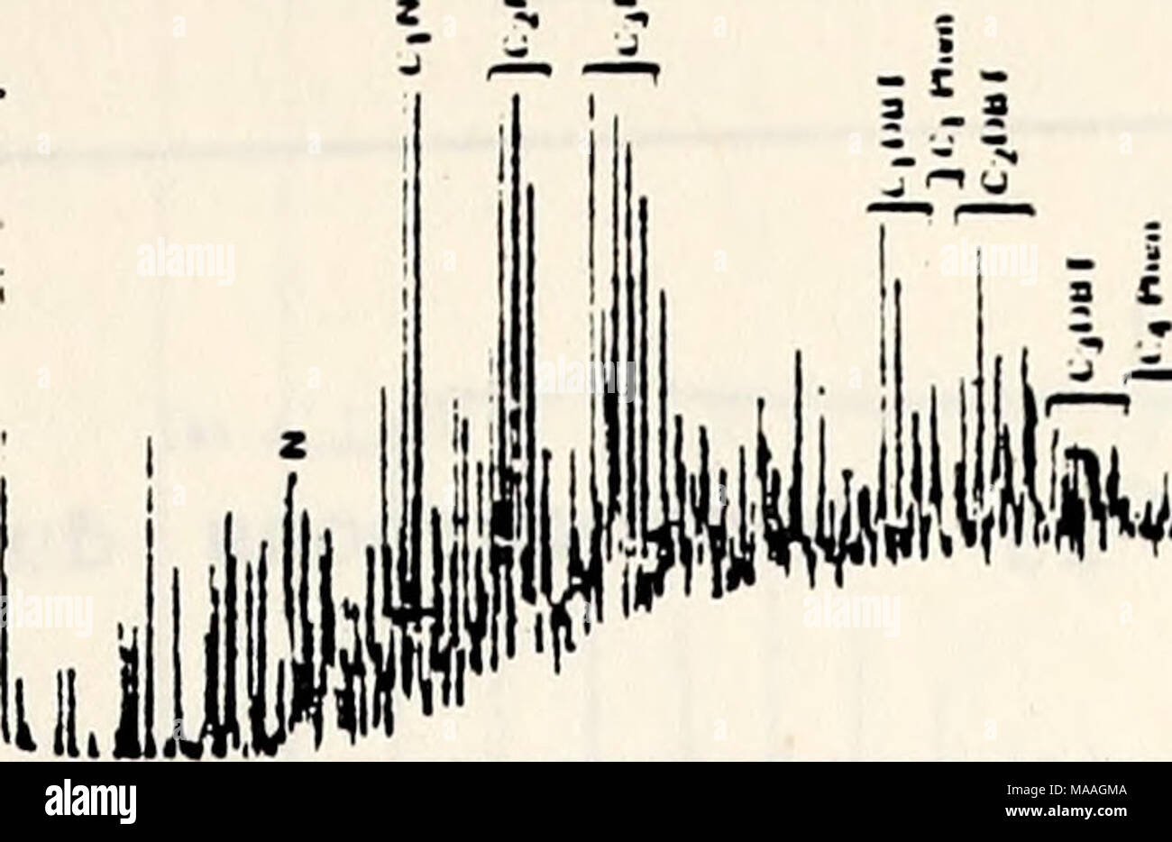 . Ökologische Studie der Amoco Cadiz Ölpest: Bericht des NOAA-CNEXO Gemeinsame wissenschaftliche Kommission. "JIM*.*'!*** "*"*""", S STUFE I VERWITTERUNG lAromwieiÂ" * ÂÂ Â" OiT IK t.^ C STUFE 2 Verwitterung, AfomÂ" iejl&gt; y iV UCM * 0 Etappe 2 Verwitterung flfbw lAramaticst y***, UCM J*' $ S PVRQLYTIC lAramirci PAK-Quelle). iL) ** A&gt; 0 RMJL Wi 3A* atnxantnrar* nt CHV-ChryttnÂ "3F • 9 t "Ito" iuo" nt'" MiÂ" 9 EP 3 AP" atn: oov' is "i 38"" "A" "rviÂ iooÂ" "N" 3 Â" 3 Â" uOfÂ njoÂ" "^Â" Abbildung 3.2. Verwitterung Muster der aromatischen Kohlenwasserstoffe in der AMOCO CADIZ Öl. 45 Stockfoto