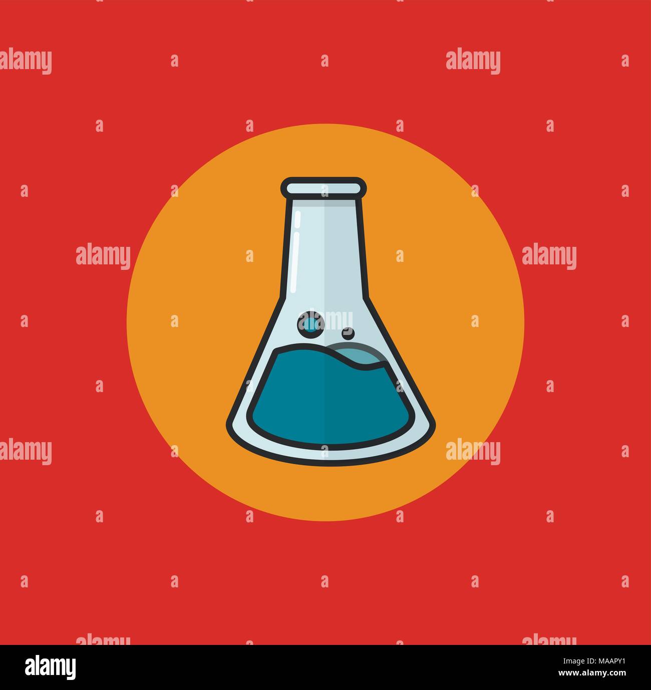 Labor Glaskolben Symbol Stock Vektor