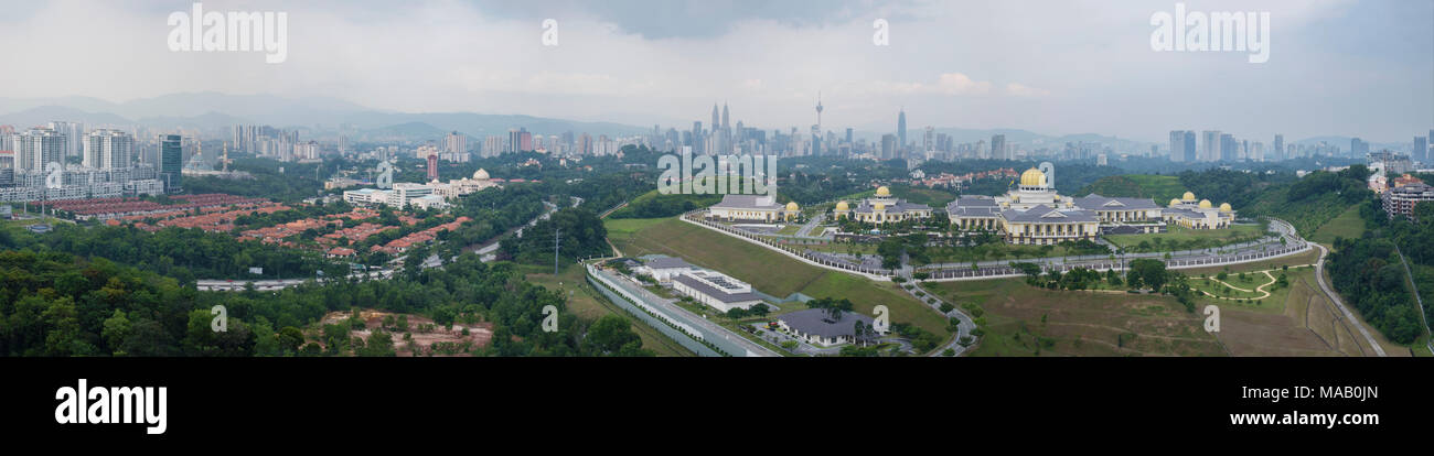 Panorama ansicht Stadt Kuala Lumpur Stockfoto