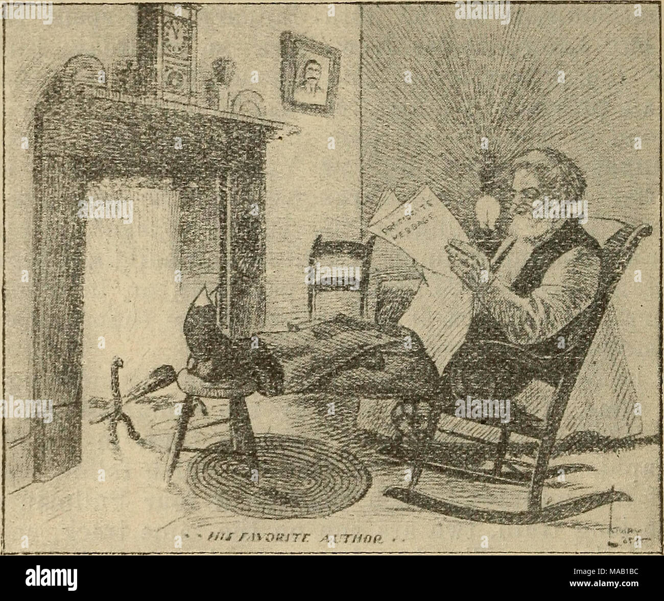 . Dry-Farming in Amerika. Herr Roosevelt nahm immer sehr ernst diese Karikatur der alte Bauer Lesung des Botschaft des Präsidenten. Die ursprüngliche, gerahmt, über dem Kaminsims in seinem privaten Studie aufgelegt. Er betrachtet diesen Bauern mit der Firma Mund und die geflickte Hose ein repräsentativ für die Masse der amerikanischen Bevölkerung - stabil - gekümmert, Plain, patriotisch, und mit gesundem Menschenverstand ausgestattet werden. Zu einem die nötigte ihn zu akzeptieren, eine dritte Amtszeit Roosevelt sagte: "Dieser Mann würde es nicht." Lord Curzon, bei einem Besuch im Weißen Haus, offen gesagt, die Quelle der Macht des Präsidenten, Roose Stockfoto