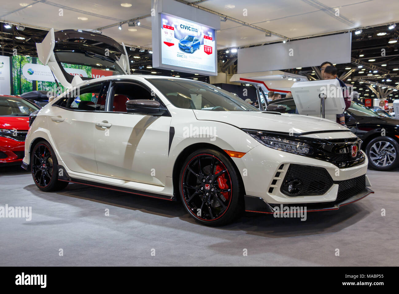 Vancouver, Kanada - März 2018: Honda Civic, 2018 Vancouver Auto Show genommen Stockfoto