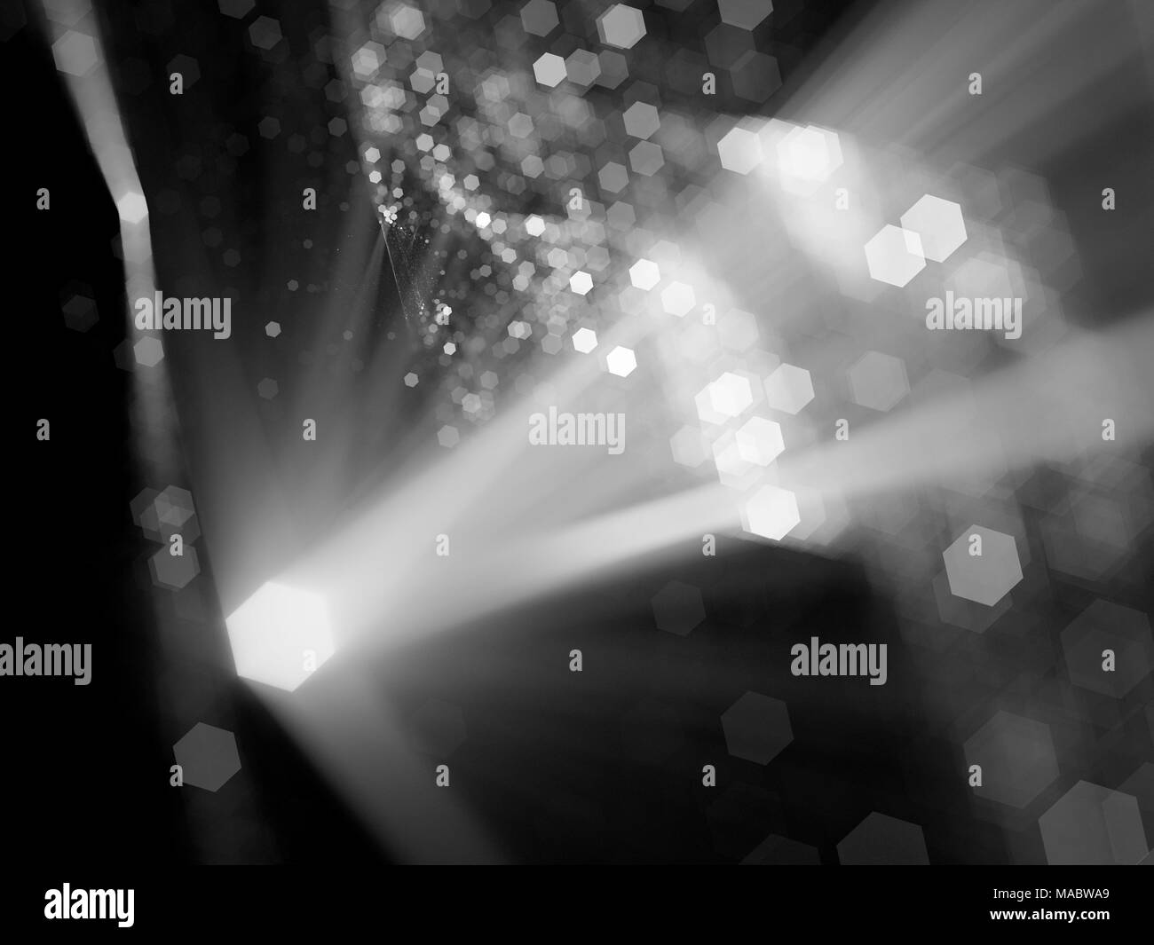 Glühende Technologie innoviert, Computer generiert abstrakte Intensity Map Textur, Schwarze und Weiße, 3D-Rendering Stockfoto