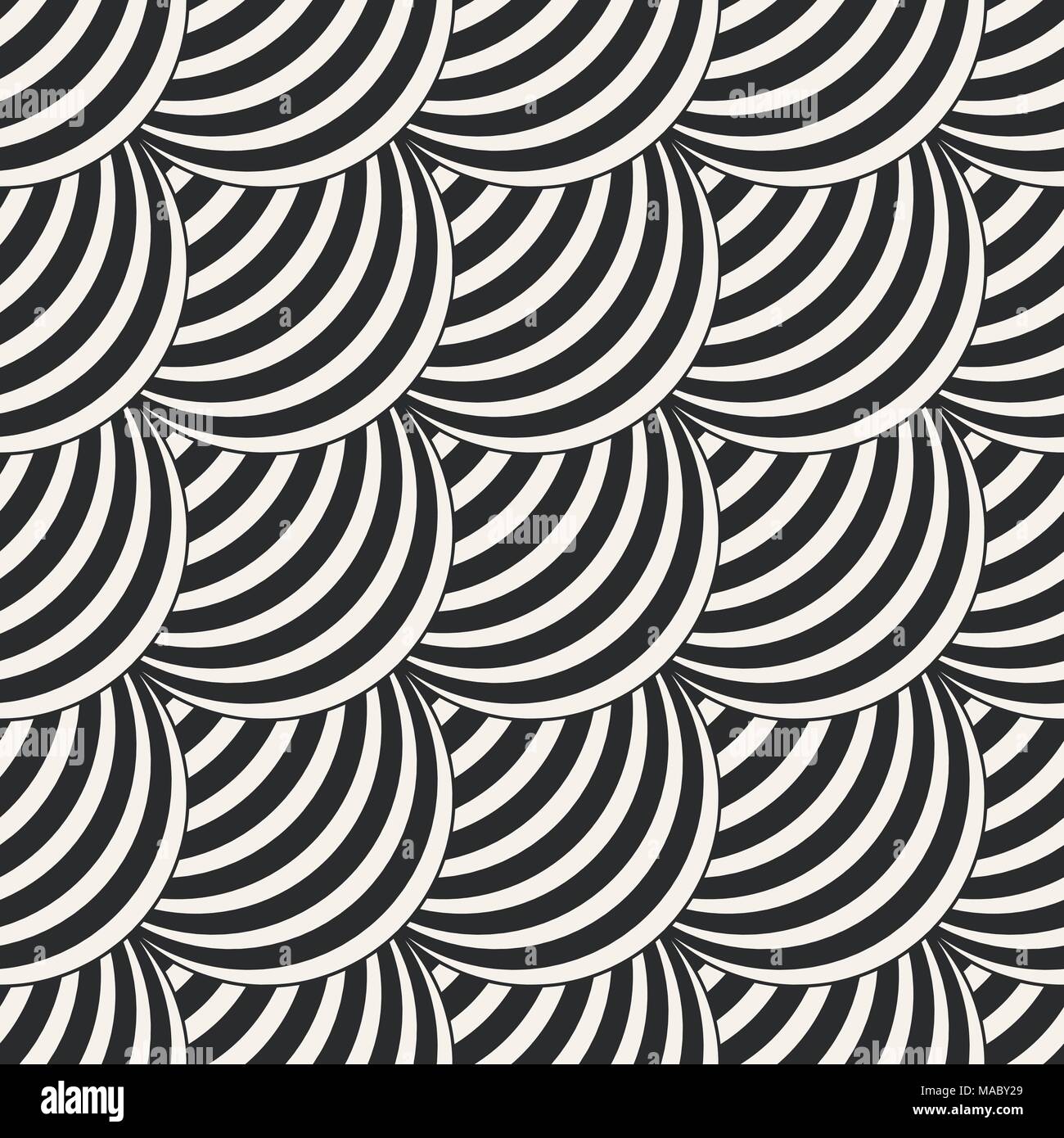 Art Deco Nahtlose Muster Moderne Elegante Textur Wiederkehrende Geometrische Formen Gewolbte Skalen Bogen Vektor Element Der Grafischen Gestaltung Vektor Abstrac Stock Vektorgrafik Alamy