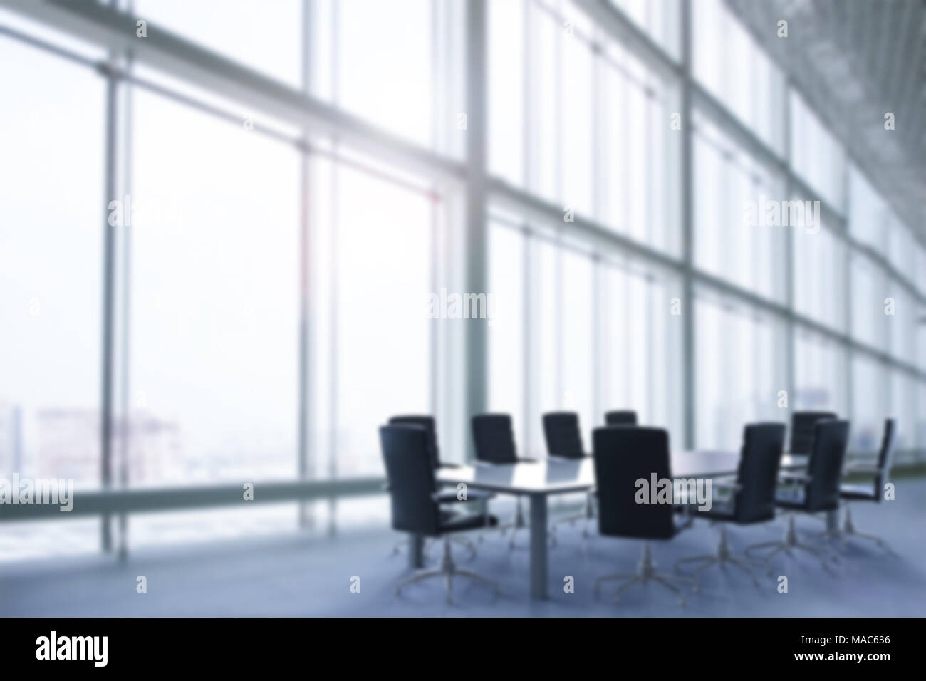 Leeren Büro oder Konferenzraum blur Hintergrund Stockfoto
