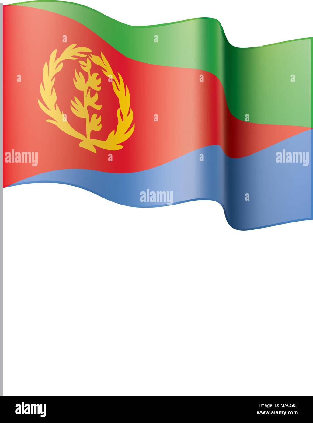 Eritrea Flagge, Vektor, Abbildung Stock Vektor