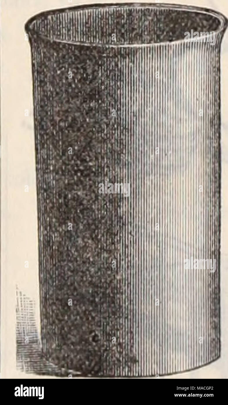 . Dreer der Großhandel Preisliste/Henry A. Dreer. . Nr. 0 1 2 3 4 Diam. ID. 54 4 4 3 Tiefe. 13 10 9 6 4.^ Kach. 40 35 30 25 20 Diese Anlage steht sind aus Gusseisen in fünf Größen, und c&AMP;u eingerichtet werden ie drei Stile: uni Schwarz, Galva-anerkannte, und brüniert. Sie werden als sehr nützlich für das Erhöhen Pflanzen in den hinteren Reihen von Gewächshäusern, conserv - atorie. s usw. 10 Prozent, dis-count auf 5 steht und über. Stockfoto