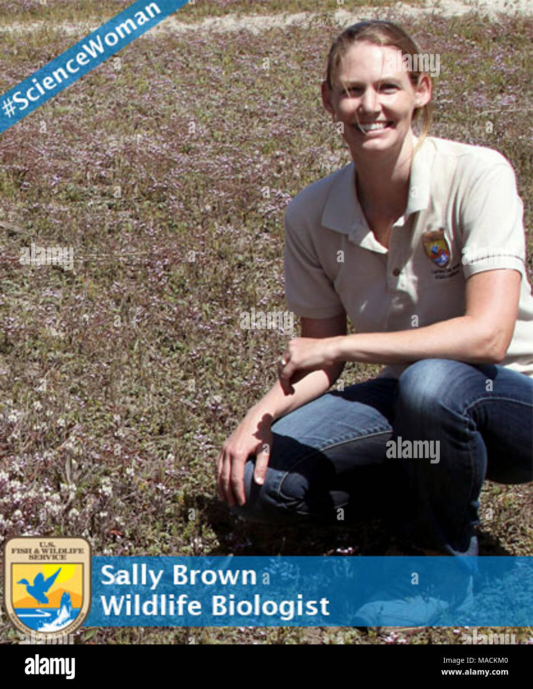 Sally Brown. Sally Brown, Wildnisbiologe Stockfoto