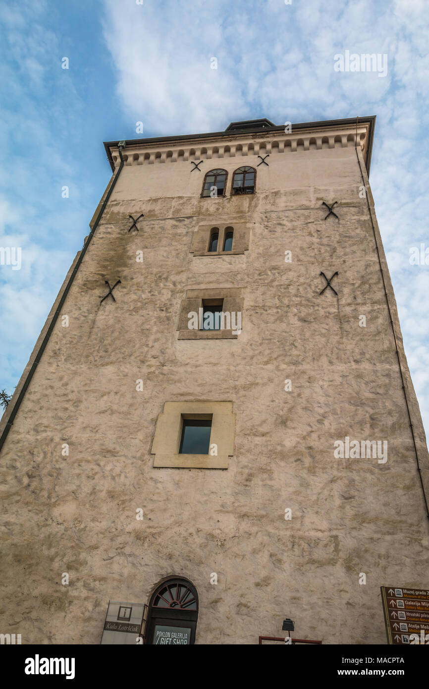 Lotr1eak-Turm in Zagreb, Kroatien Stockfoto