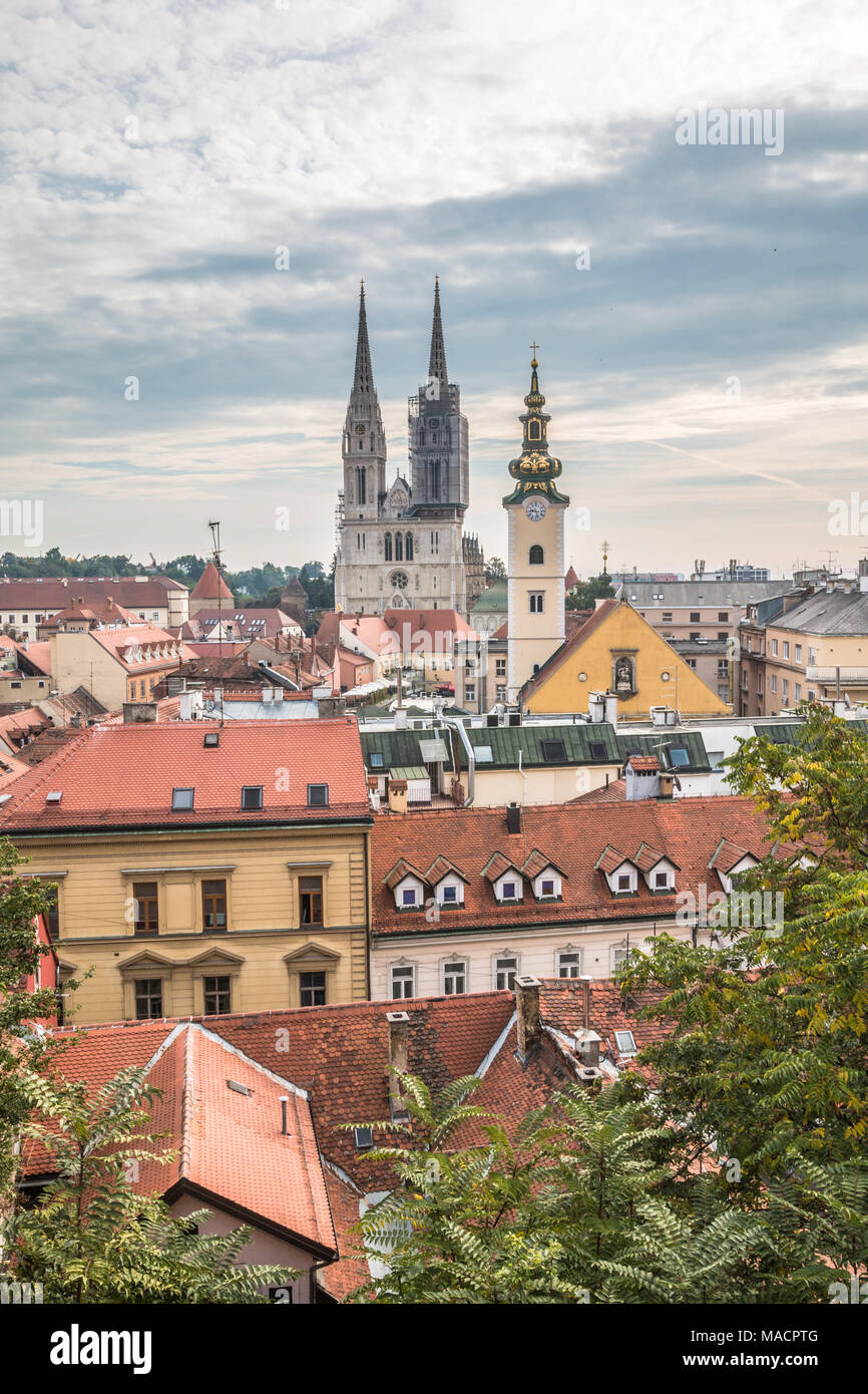 Die Altstadt Von Zagreb In Kroatien Stockfotografie Alamy