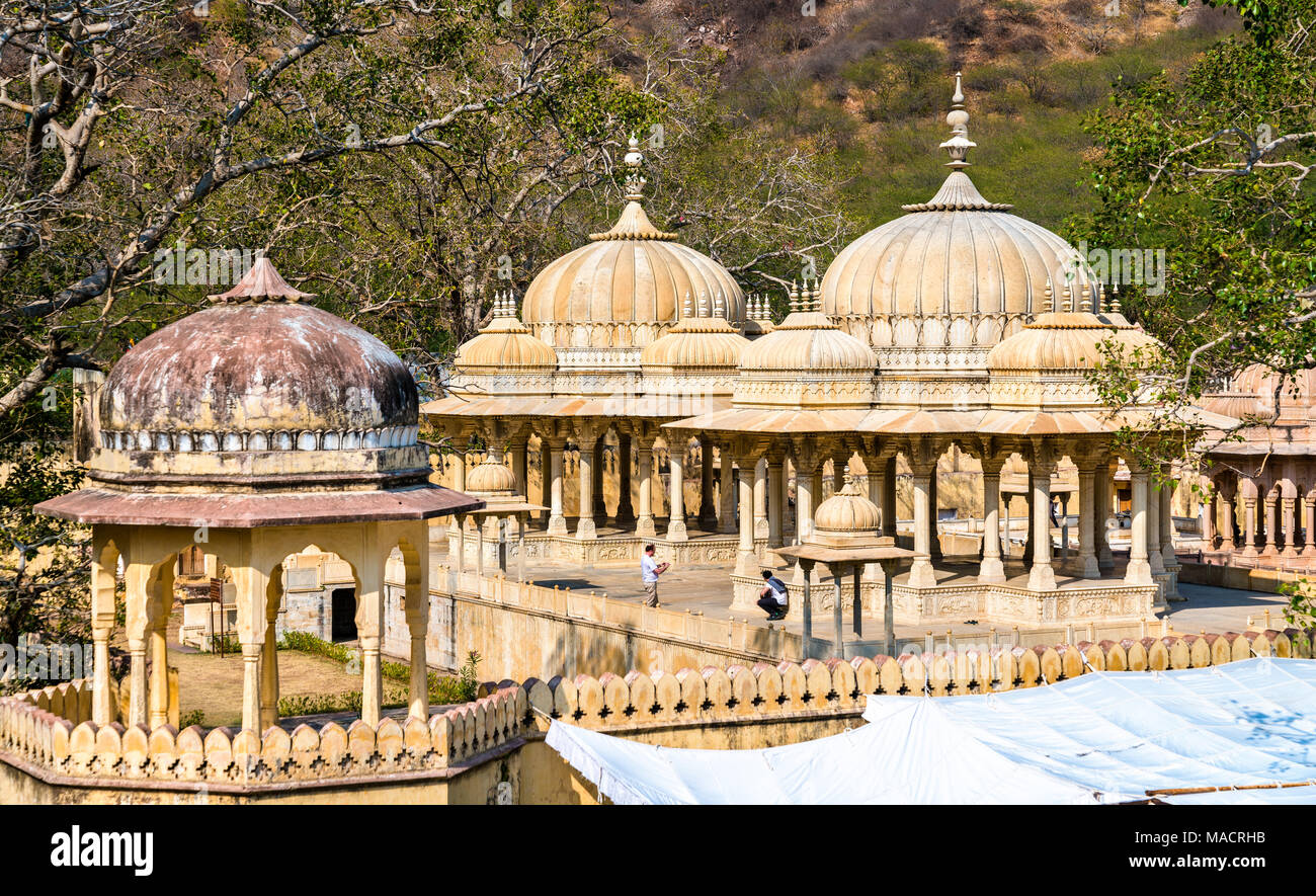 Royal Gaitor, ein Ehrenmal in Jaipur, Rajasthan, Indien Stockfoto