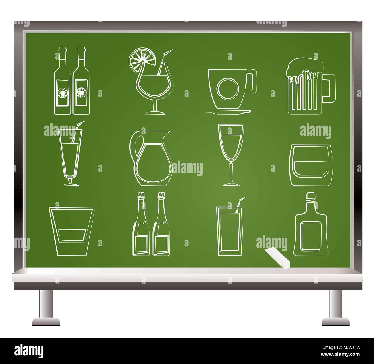 Andere Art von Getränk Symbole - Vektor Icon Set Stock Vektor