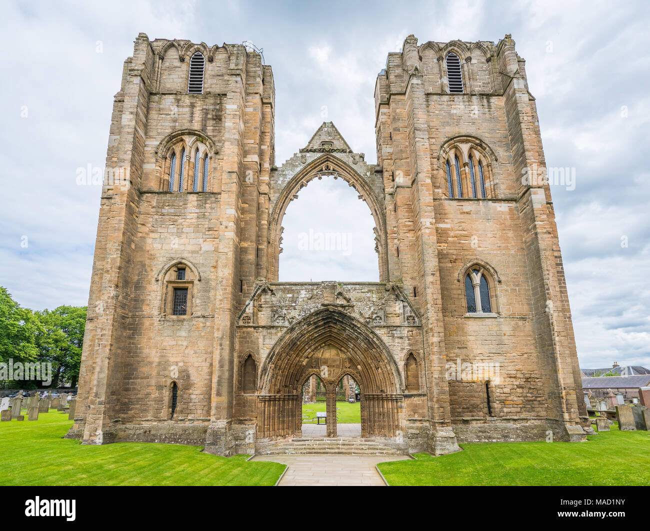 Elgin Cathedral, historischen Ruine in Elgin, Moray, Nordosten Schottlands Stockfoto