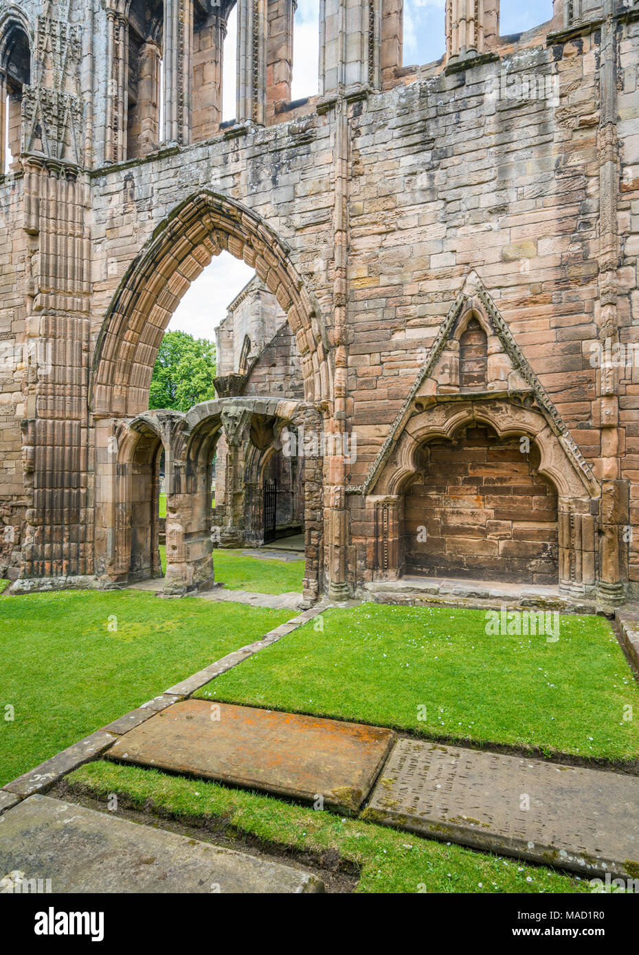 Elgin Cathedral, historischen Ruine in Elgin, Moray, Nordosten Schottlands Stockfoto
