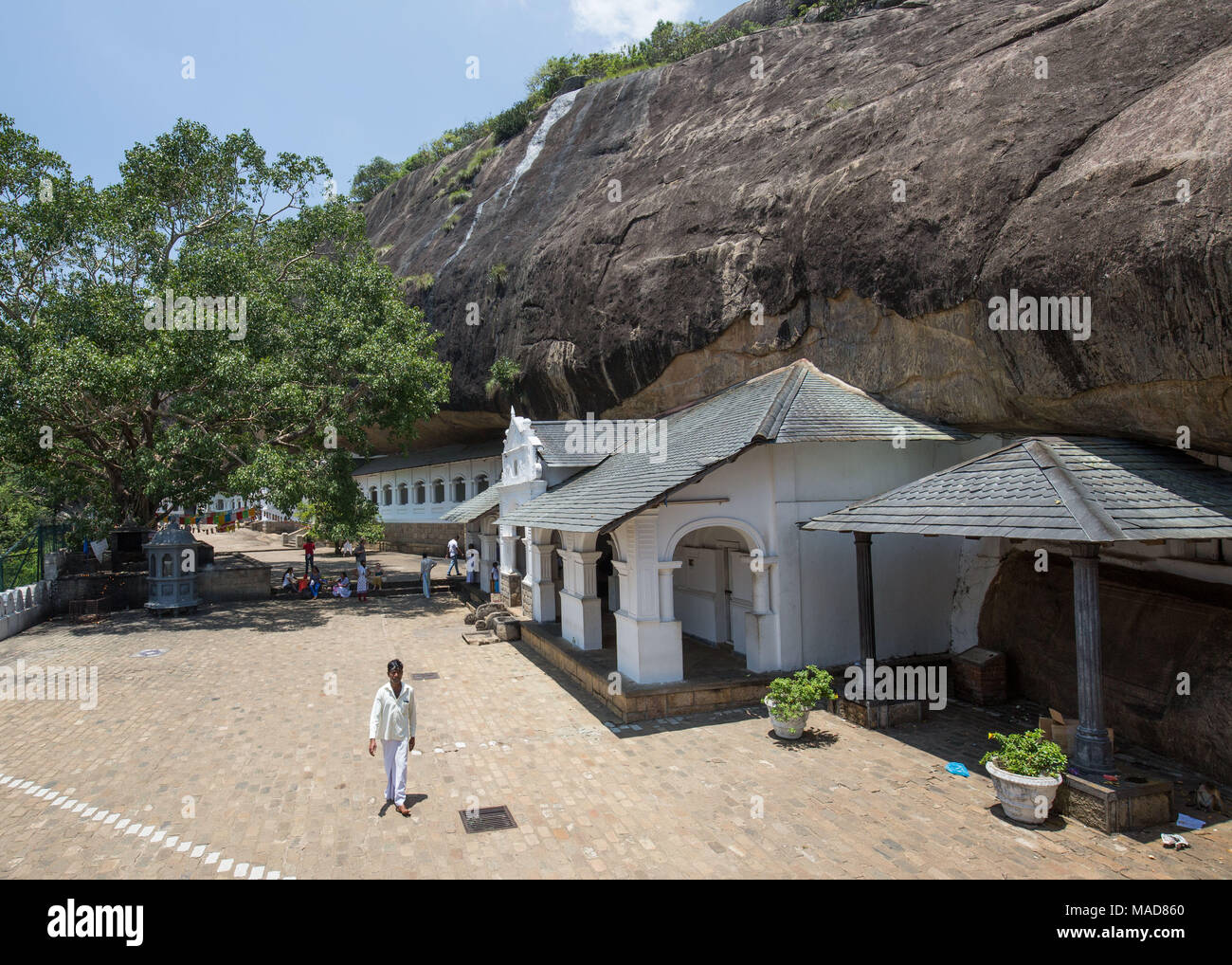 Äußere Höhlentempel von Dambulla, Dambulla, Sri Lanka, Asien. Stockfoto