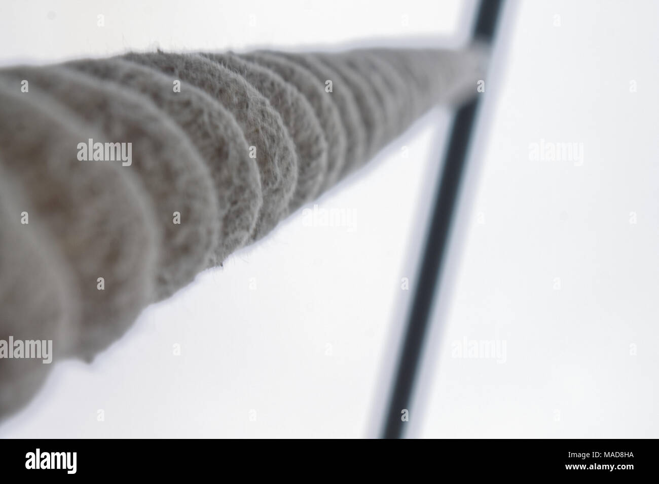 Seil closeup-Dicker gewickelten Seil mit Ende Stockfoto