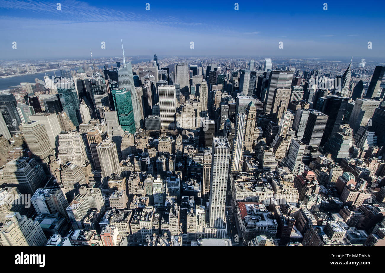 Skyline von New York, ariel View Stockfoto