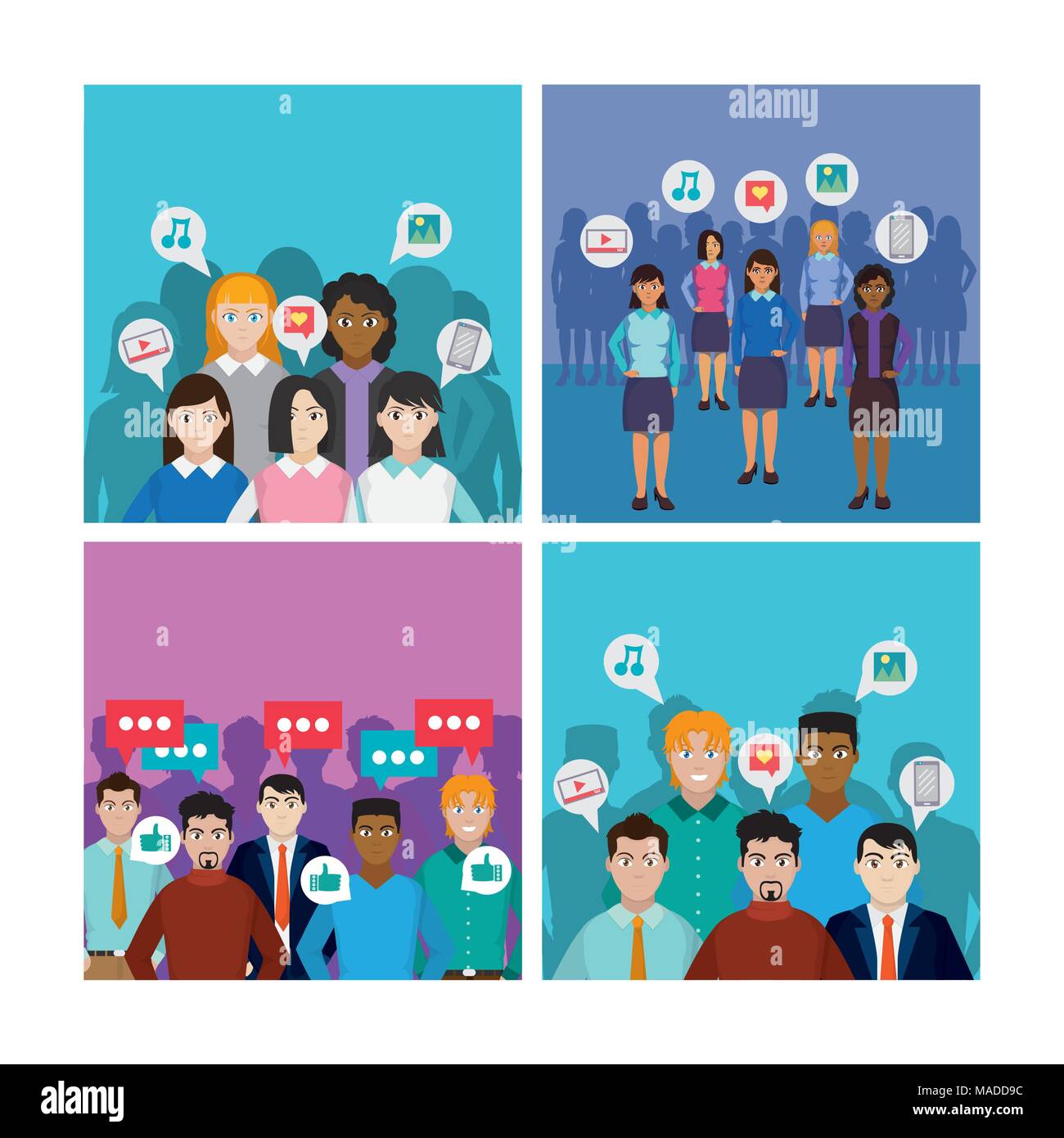 Menschen und soziale Medien Stock Vektor