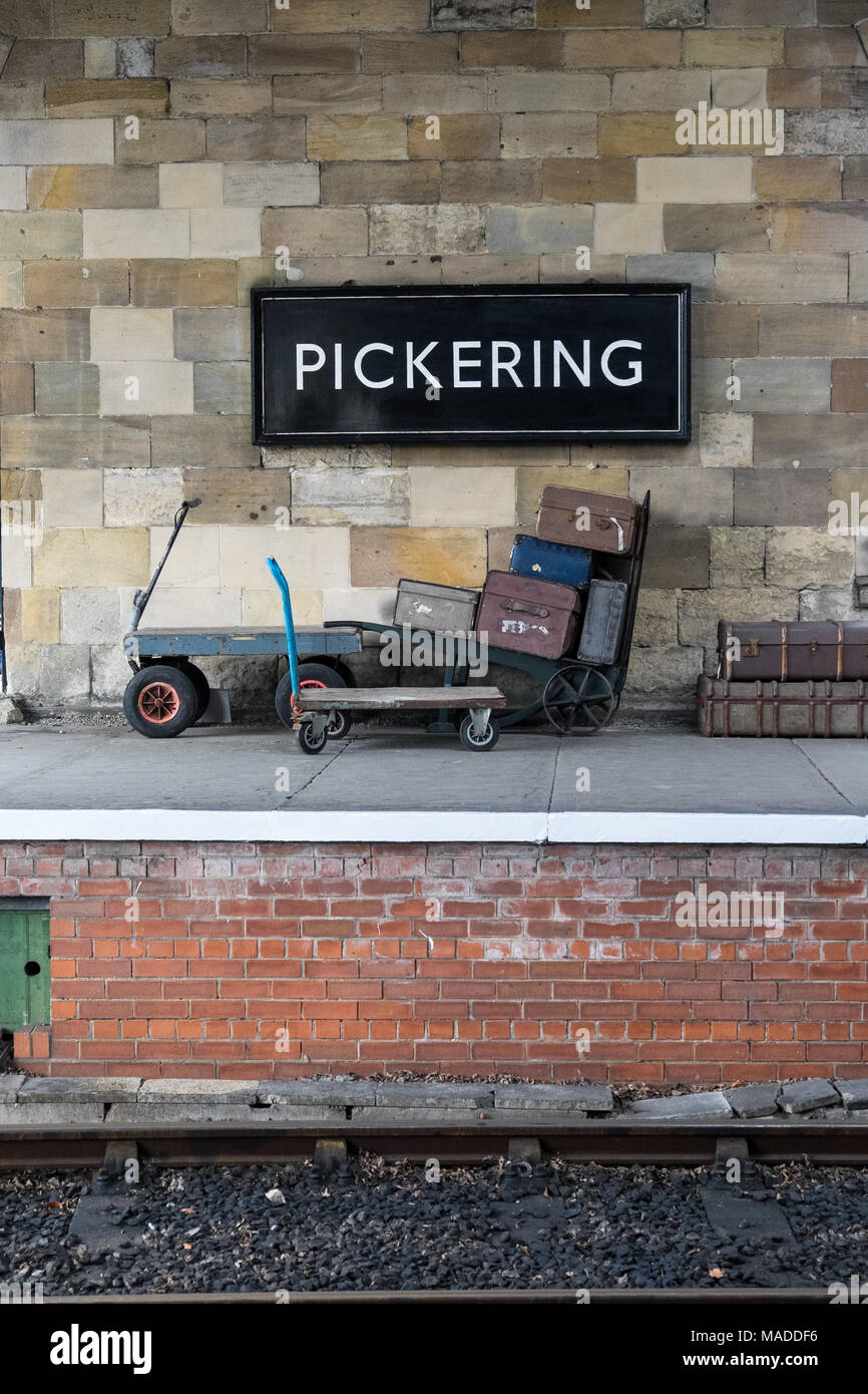 Pickering Bahnhof Yorkshire England Stockfoto