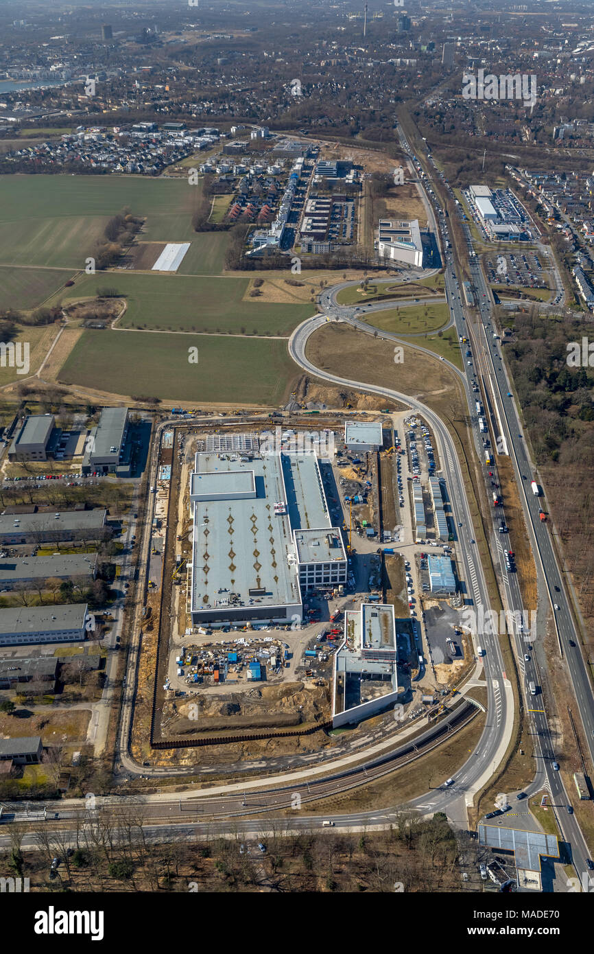 Bau der Deutschen Bank Fliliale Rheinlanddamm, Fort Klopfen in Deutschland, staatliche Zentralbank für höchste Sicherheit, die Gewölbe, in Dortmund in Nordrhein-Westfalen. Dortmund, Stockfoto