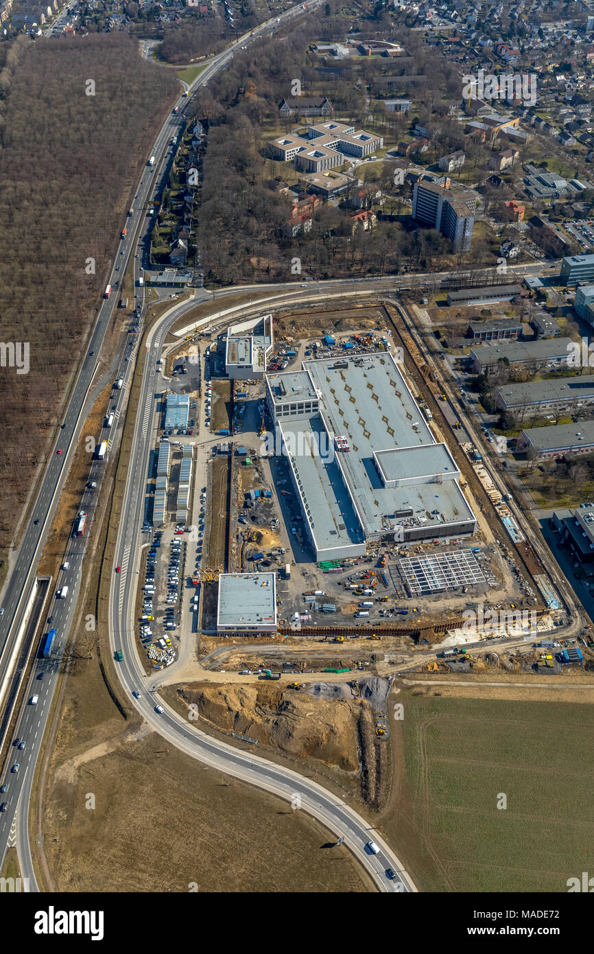 Bau der Deutschen Bank Fliliale Rheinlanddamm, Fort Klopfen in Deutschland, staatliche Zentralbank für höchste Sicherheit, die Gewölbe, in Dortmund in Nordrhein-Westfalen. Dortmund, Stockfoto