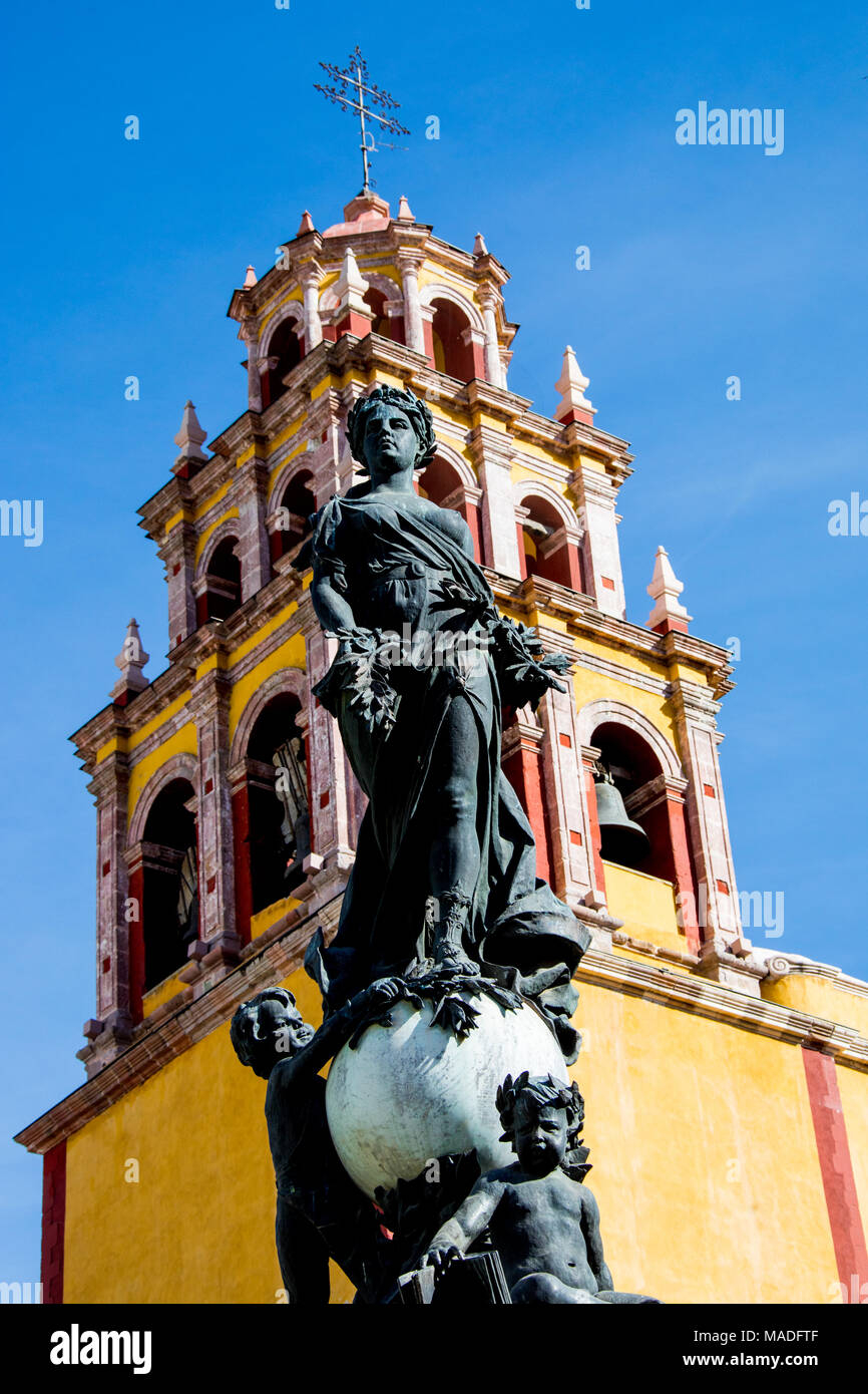 El Estado de Guanajuato, Basilika Colegiata de Nuestra Señora de Guanajuato, oder die Basilika Unserer Lieben Frau von Guanajuato, Mexiko Stockfoto