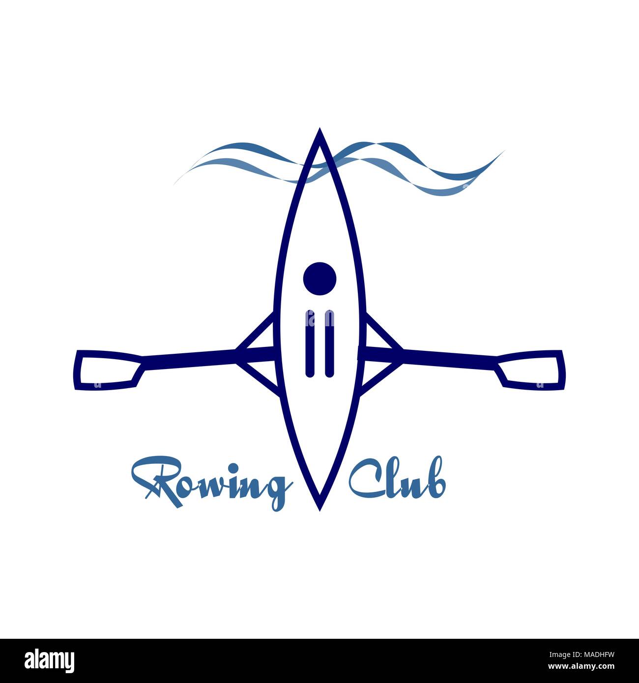 Vektorbild Emblem für Rudern Stock Vektor