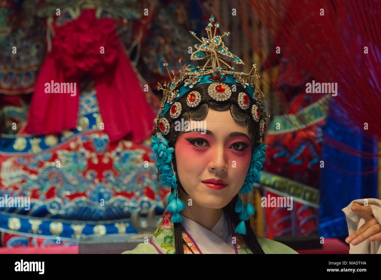 Sichuan Oper Performer, Chengdu, Sichuan, China Stockfoto