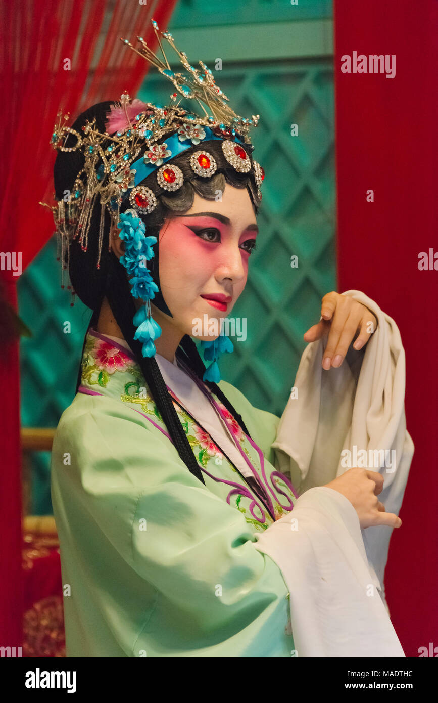 Sichuan Oper Performer, Chengdu, Sichuan, China Stockfoto