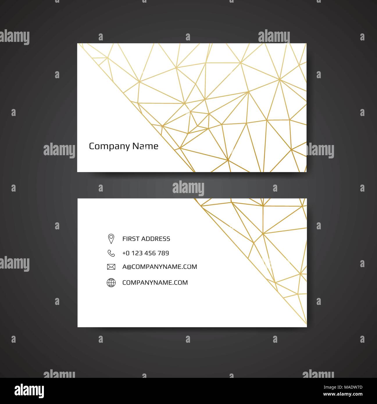 Satz von Engineering Business Card. Technische Zeichnungen. Vector Illustration. Stock Vektor