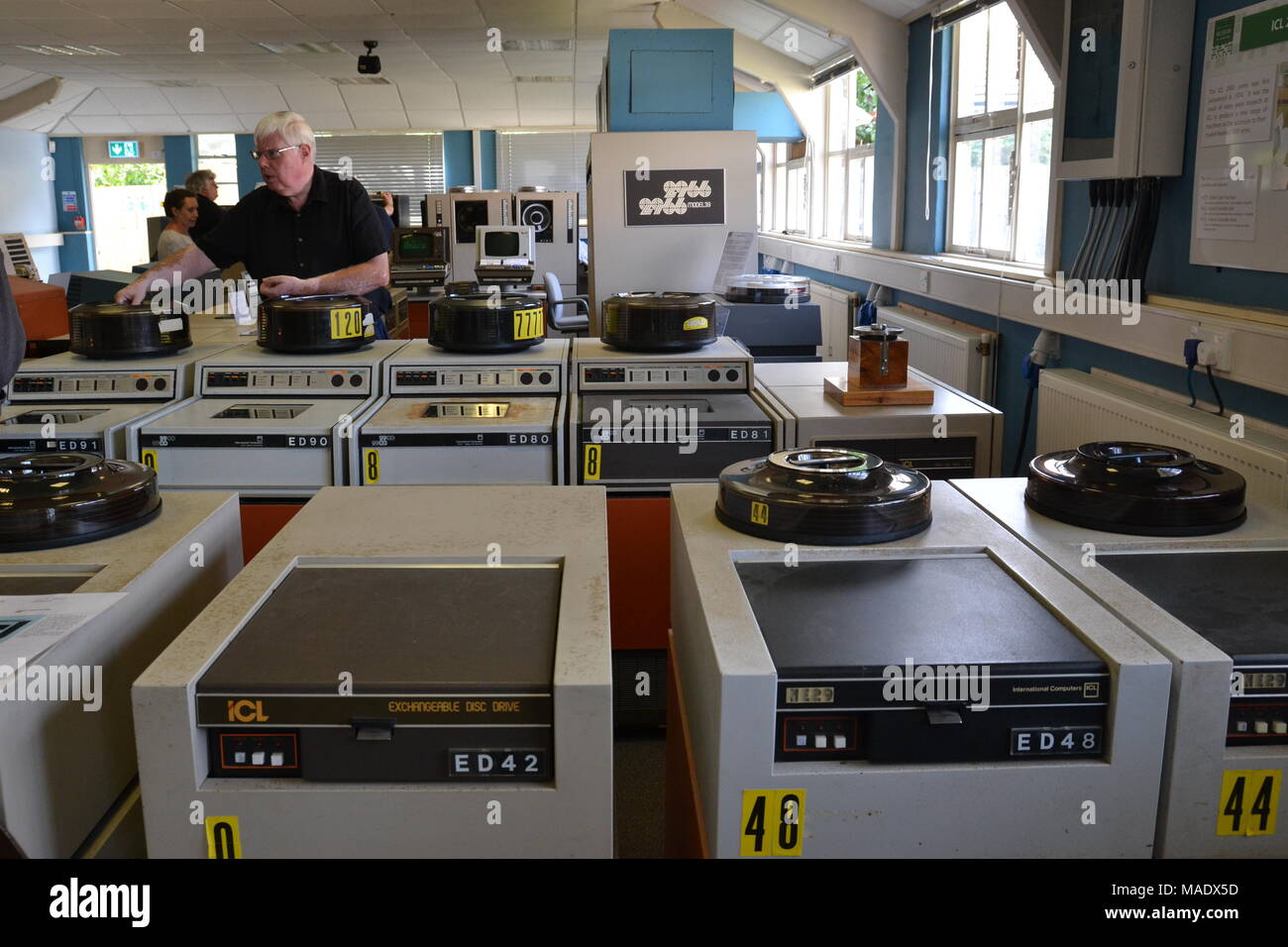 Frühe Computer in das Nationale Museum der Datenverarbeitung von Bletchley Park, in der Nähe von Milton Keynes, Buckinghamshire, England, Großbritannien Stockfoto
