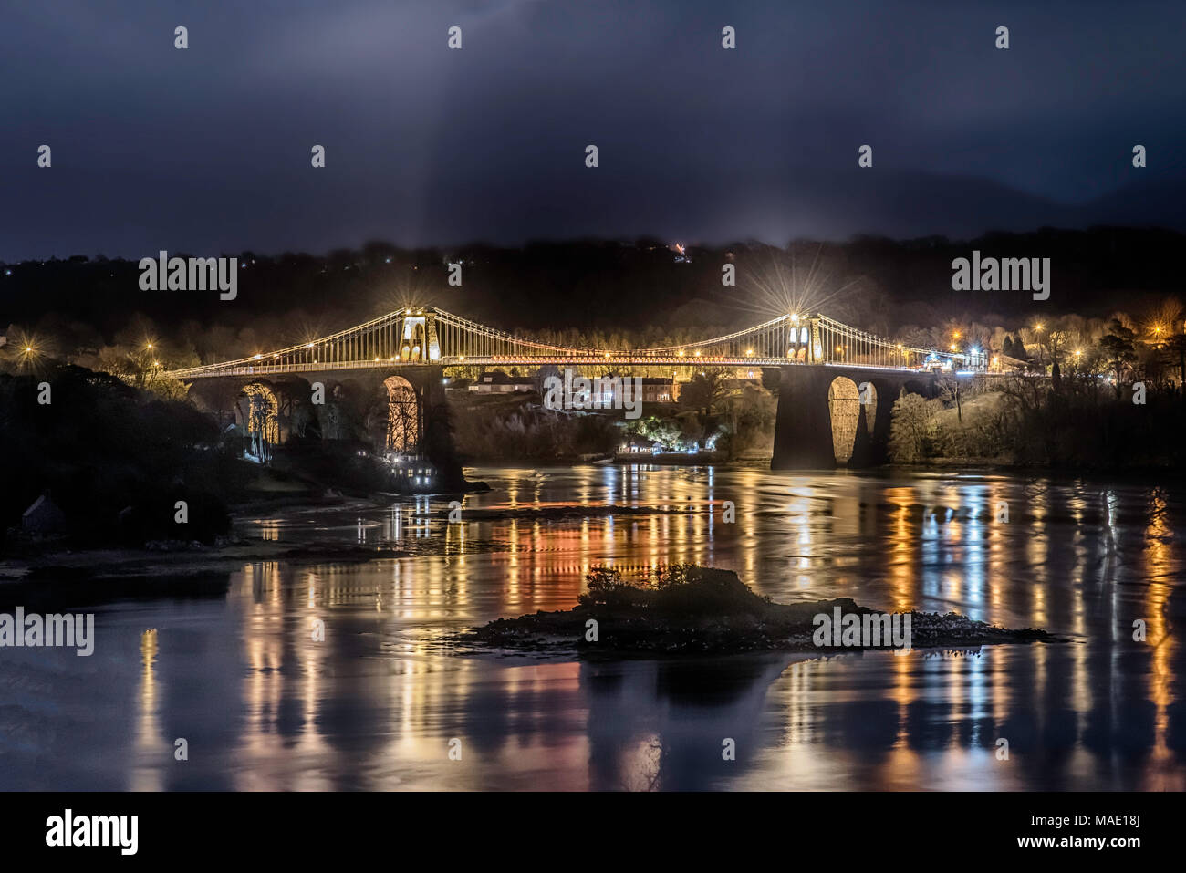 Menai Bridge Stockfoto