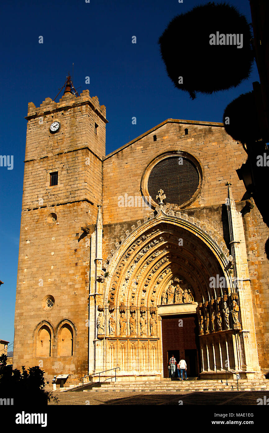 Kirche Santa Maria in Castelló d'Empuries, Girona, Katalonien Stockfoto