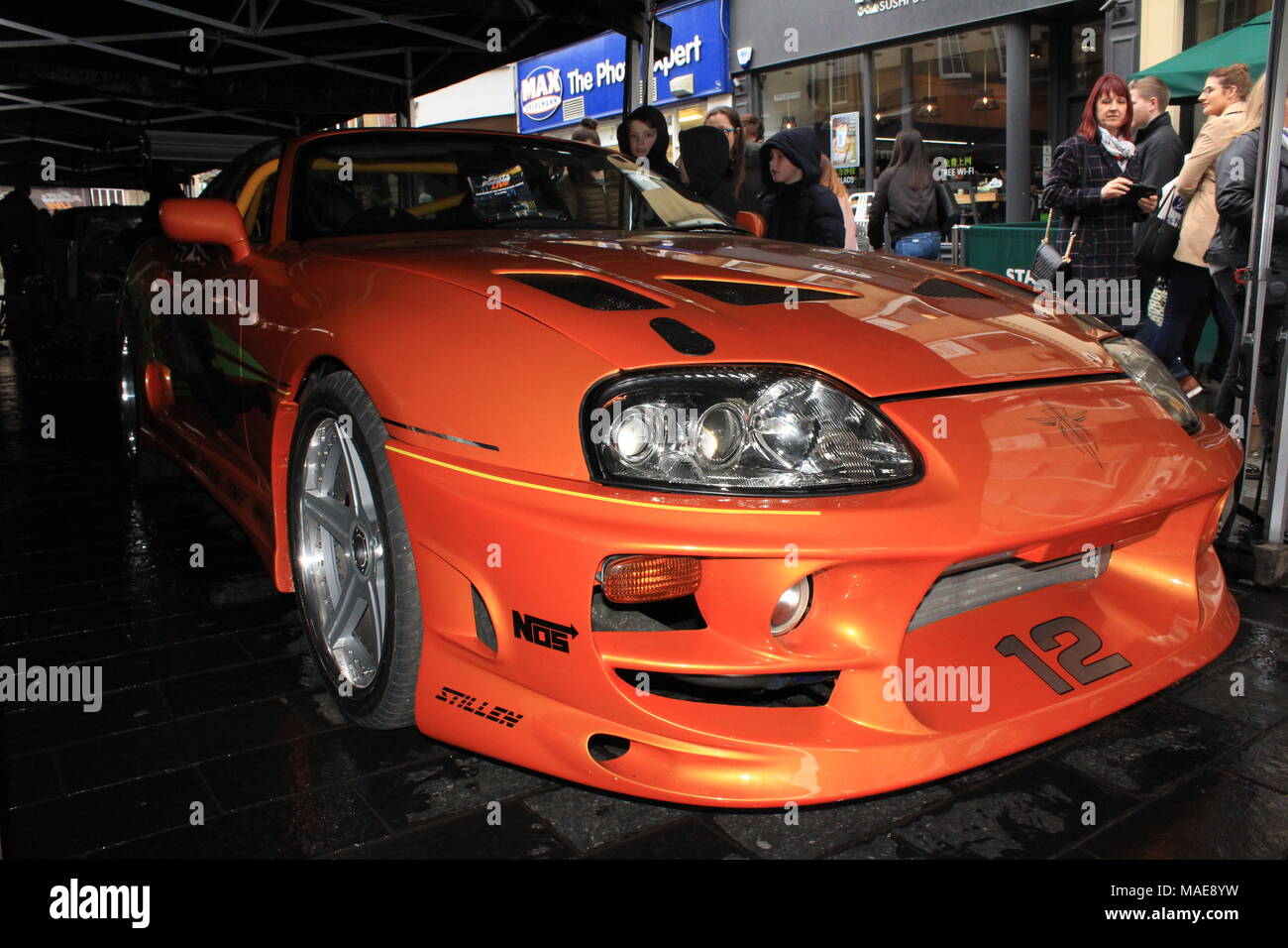 Fast & Furious Autos auf Anzeige vor dem Start der britischen Arena live Shows. Newcastle, UK. 31. März, 2018. David Whinham/Alamy leben Nachrichten Stockfoto