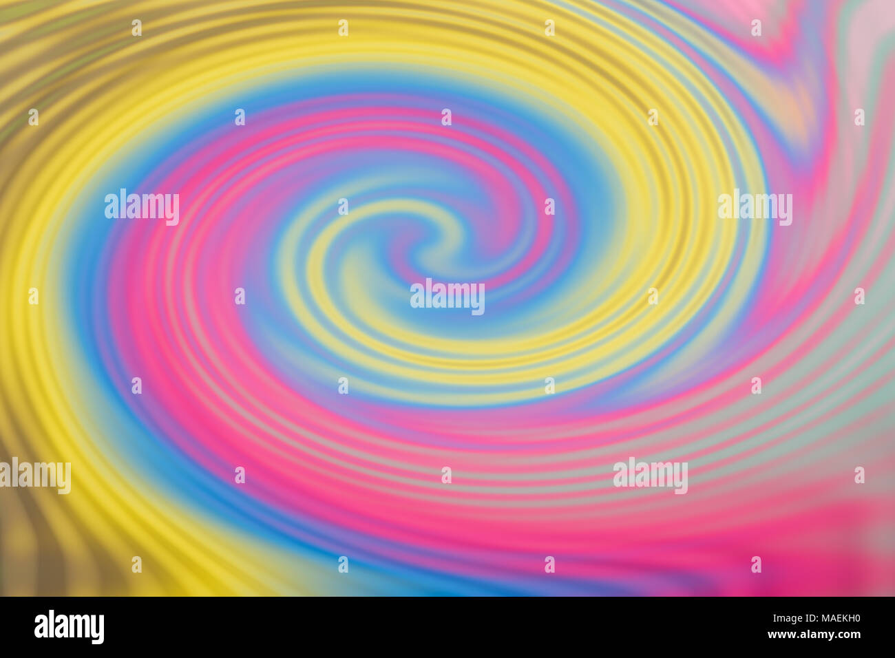 Zusammenfassung Hintergrund von Swirl oder Spirale, sanften Pastelltönen - pink, gelb, blau Stockfoto