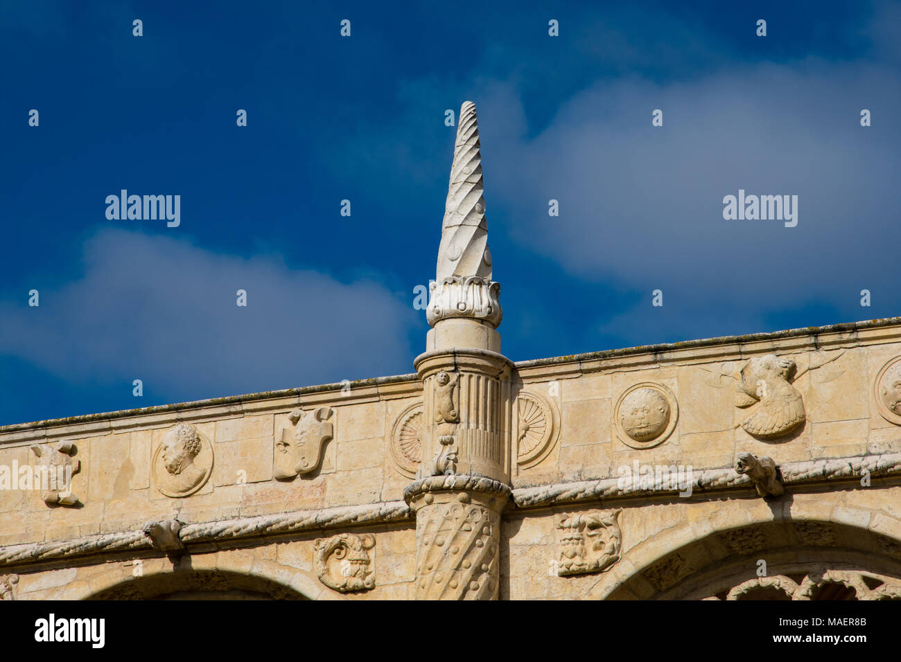 Belem, Lissabon. Portugal. 23. Januar 2018. Kloster Jeronimos oder Hieronymites Kloster (Mosteiro dos Jeronimos) Portugiesisch spätgotischen Manuelinischen st Stockfoto