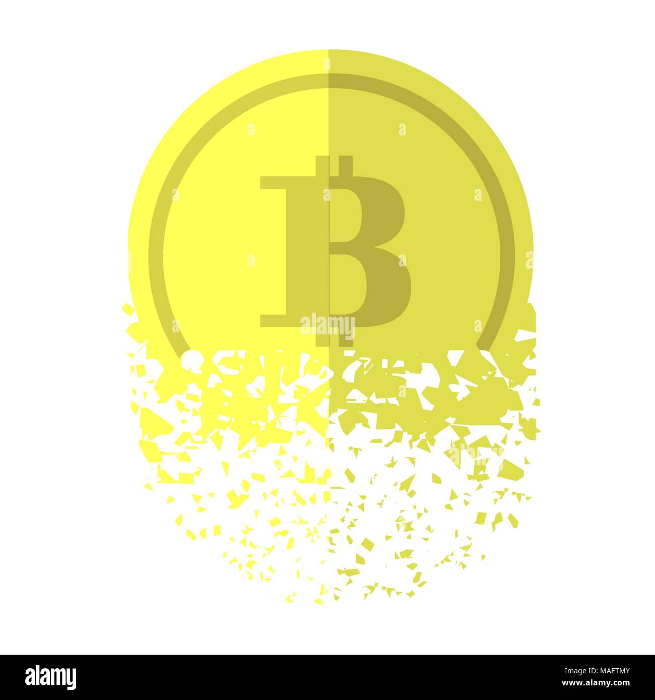 Gold Bitcoin Symbol Stock Vektor