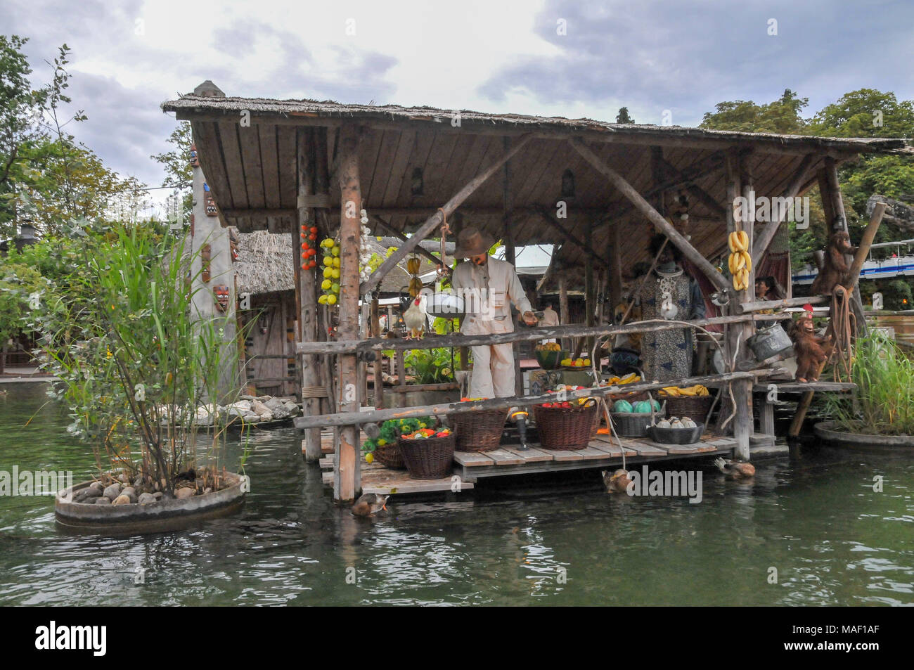 Der Europa-Park Rust ist der größte Freizeitpark in Deutschland. ist Rost zwischen Freiburg und Straßburg, Frankreich. Stockfoto