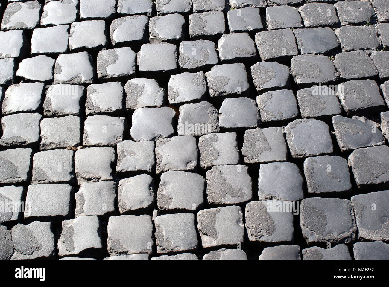 Kopfsteinpflaster, Via Appia, Rom, Italien Stockfoto