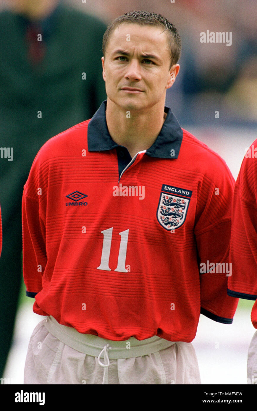 Wembley Stadium, London, England 27.05.2000, Fußball, internationale freundlich, England gegen Brasilien 1:1------- Dennis WISE (ENG) Stockfoto