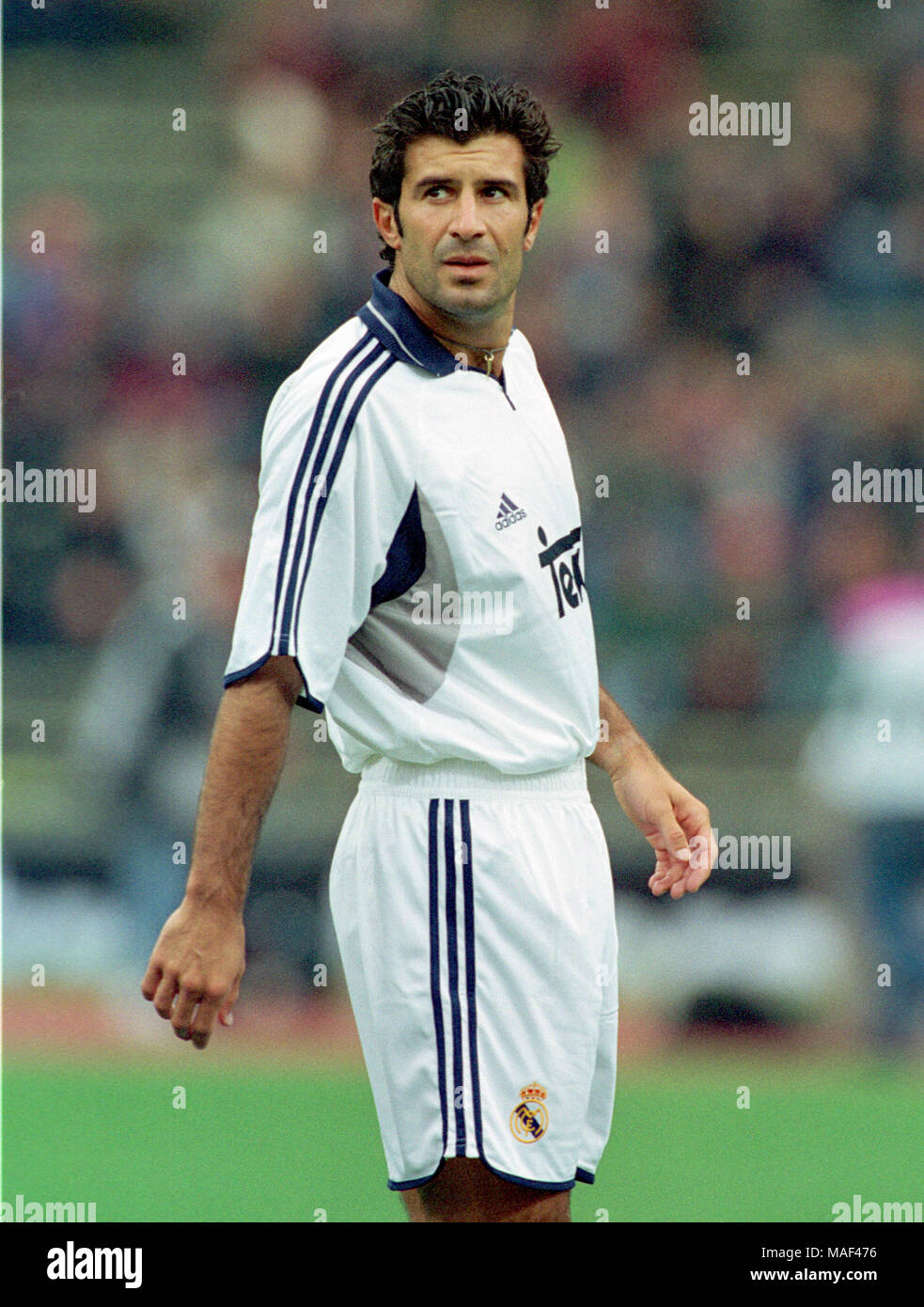 Olympiastadion München, 5.8.2000, Fußball International Turnier: Luis FIGO Real Madrid Stockfoto