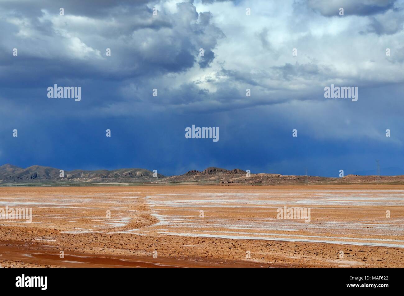 Sturm über Bolivianische Wüste Stockfoto