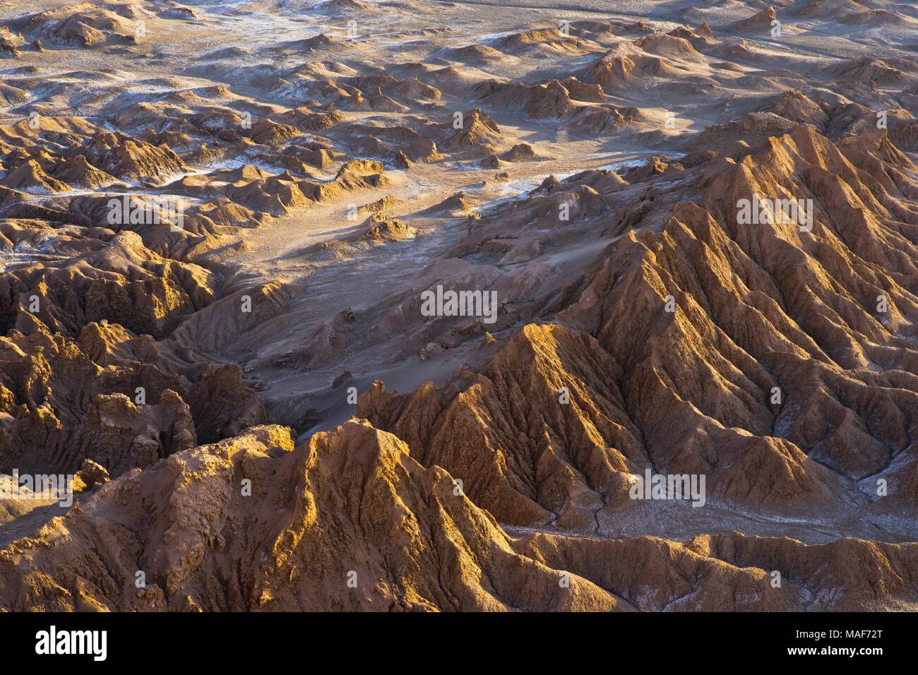 Geologischen Felsformationen des Valle de la Luna in der Atacama-wüste, Chile Stockfoto