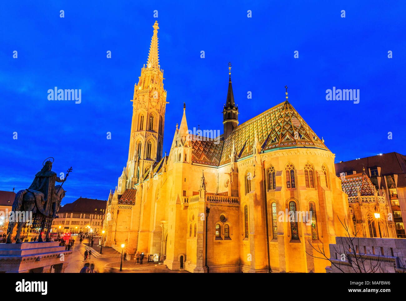 Budapest, Ungarn. Matthias Kirche auch als Kirche Unserer Dame bekannt. Stockfoto